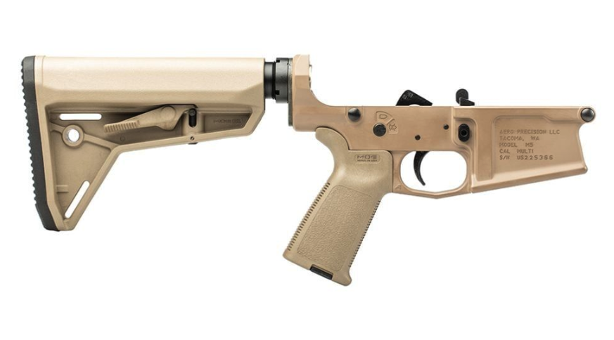 Aero Precision M5 Complete Lower Receiver w/ FDE MOE Grip & SL Carbine Stock